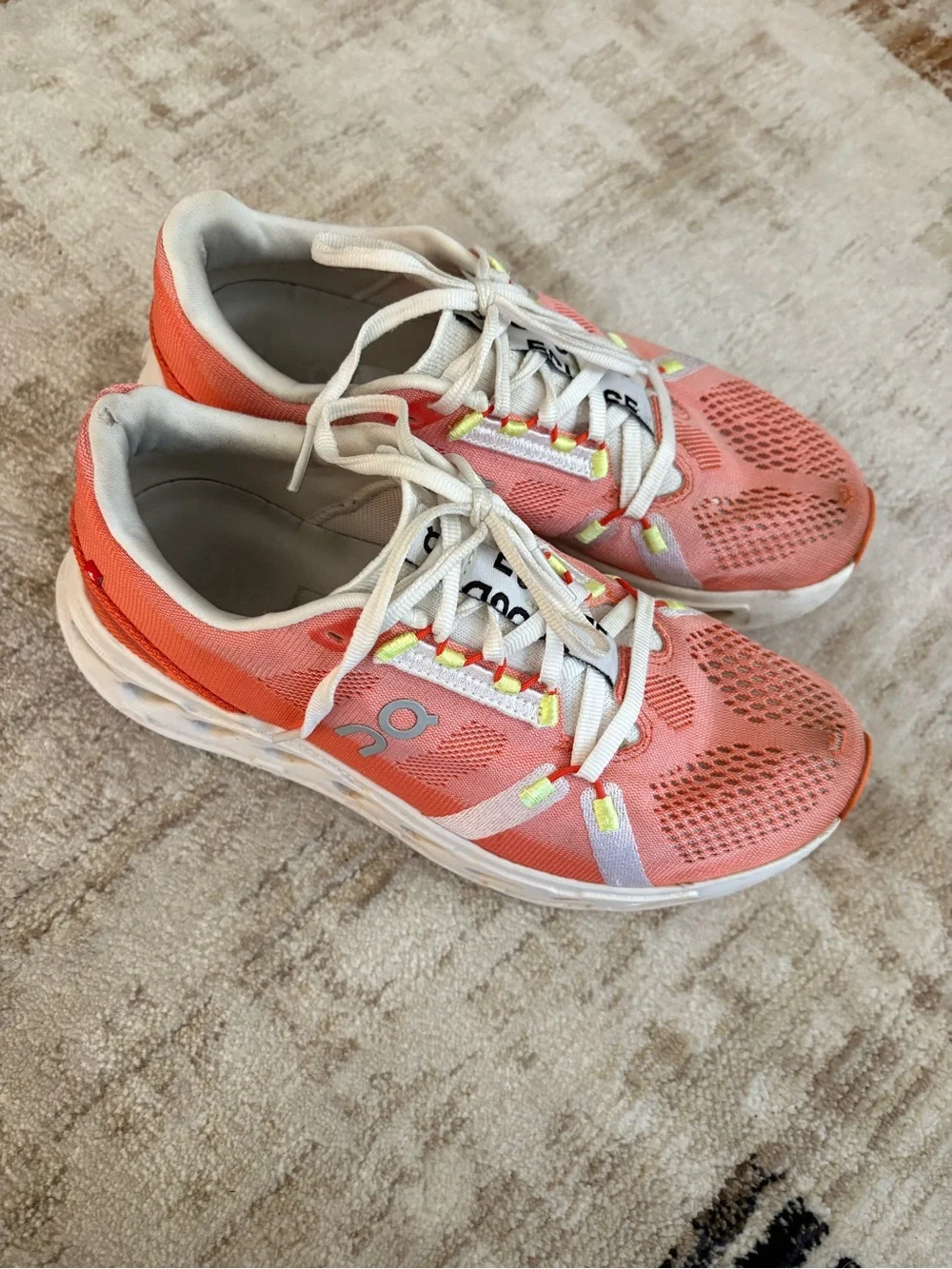 On Running Womens Cloudeclipse Flame/Ivory Orange Athletic Running Shoes